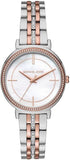 Michael Kors Cinthia Mother of Pearl Dial Two Tone Steel Strap Watch For Women - MK3831