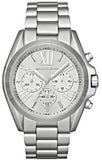 Michael Kors Bradshaw Chronograph Silver Dial Silver Steel Strap Watch for Men - MK5535