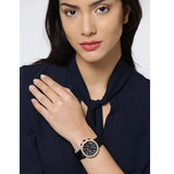 Michael Kors Parker Diamonds Black Dial Black Steel Strap Watch for Women - MK5885