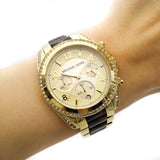 Michael Kors Blair Gold Dial Two Tone Steel Strap Watch for Women - MK6094