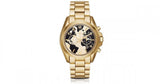 Michael Kors Bradshaw Stop Hunger Black Gold Dial Gold Steel Strap Watch for Women - MK6272