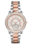 Michael Kors Madelyn Silver Dial Two Tone Steel Strap Watch for Women - MK6288