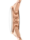 Michael Kors Ritz Chronograph Mother of Pearl White Dial Two Tone Steel Strap Watch For Women - MK6769