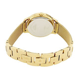Guess Chelsea Crystals Mother of Pearl White Dial Gold Mesh Bracelet Watch For Women - W0647L7