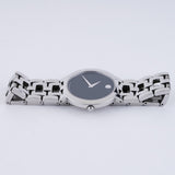 Movado Veturi Quartz Black Dial Silver Steel Strap Watch for Women - 0606338