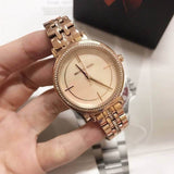 Michael Kors Cinthia Mother of Pearl Rose Gold Dial Rose Gold Steel Strap Watch for Women - MK3643