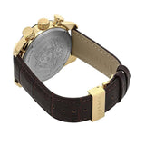Versace V-Ray Chronograph Black Dial Brown Leather Strap Watch For Men - VEDB00318