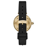 Emporio Armani Arianna Analog Silver Dial Black Leather Strap Watch For Women - AR11200