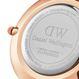 Daniel Wellington Classic Melrose Black Dial Rose Gold Mesh Bracelet Watch For Women - DW00100161