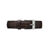 Daniel Wellington Classic Petite York Black Dial Brown Leather Strap Watch For Women - DW00100182