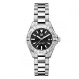 Tag Heuer Aquaracer Quartz Black Dial Silver Steel Strap Watch for Women - WBD1410.BA0741