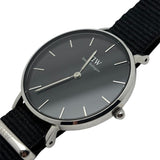 Daniel Wellington Petite Ashfield Black Dial Black Mesh Strap Watch For Women - DW00100308