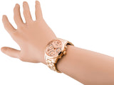 Guess Mini Sunrise Chronograph Quartz Rose Gold Dial Rose Gold Steel Strap Watch For Women - W0448L3