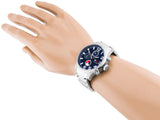 Tommy Hilfiger Jackson Chronograph Blue Dial Silver Steel Strap Watch for Men - 1791242