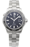 Tag Heuer Aquaracer Caliber 5 Automatic Black Dial Silver Steel Strap Watch for Men - WAK2110.BA0830