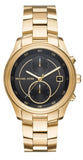 Michael Kors Blair Quartz Black Dial Gold Steel Strap Watch For Women - MK6497