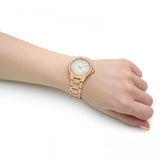 Michael Kors Camille Quartz White Dial Rose Gold Steel Strap Watch For Women - MK7256