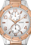 Guess Siren White Dial Two Tone Steel Strap Watch for Women - W0442L4