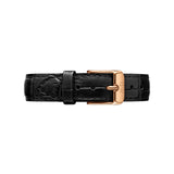 Daniel Wellington Classic Petite Reading White Dial Black Leather Strap Watch For Women - DW00100229