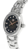 Tag Heuer Link Quartz Black Dial Silver Steel Strap Watch for Women - WBC131F.BA0649