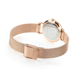 Daniel Wellington Petite Amber Brown Dial Gold Mesh Strap Watch For Women - DW00100476