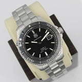 Tag Heuer Aquaracer Caliber 5 Automatic Black Dial Silver Steel Strap Watch for Men - WAK2110.BA0830
