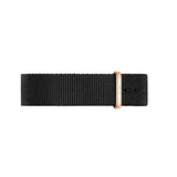 Daniel Wellington Classic Cornwall White Dial Black Nylon Strap Watch For Women - DW00100259