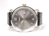Fossil Commuter Grey Dial Brown Leather Strap Watch for Men - FS5417