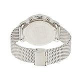 Tommy Hilfiger Chronograph Black Dial Silver Mesh Bracelet Watch for Men - 1791292
