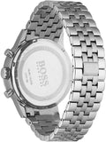 Hugo Boss Aeroliner Chronograph Quartz White Dial Silver Steel Strap Watch For Men - HB1512445