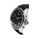 Hugo Boss Driver Chronograph Black Dial Black Leather Strap Watch for Men -1513087