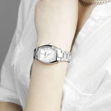 Fossil Wallace Silver Dial Silver Steel Strap Watch for Women - ES3174