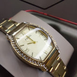 Fossil Wallace Gold Tone Dial Gold Steel Strap Watch for Women - ES3176