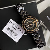 Coach Preston Black Dial Black Steel Strap Watch for Women - 14503461