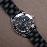 Breitling Superocean Heritage B20 Automatic 44 Black Dial Black Mesh Bracelet Watch for Men - AB2030121B1S1