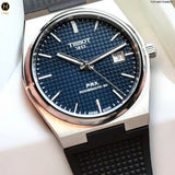 Tissot PRX Powermatic 80 Blue Dial Black Rubber Strap Watch for Men - T137.407.17.041.00