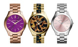 Michael Kors Slim Runway Quartz Pink Dial Silver Steel Strap Watch For Women - MK3380