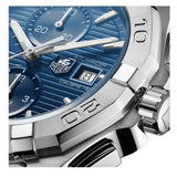 Tag Heuer Aquaracer Caliber 16 Automatic Chronograph Blue Dial Silver Steel Strap Watch for Men - CAY2112.BA0927
