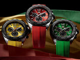 Tag Heuer Formula 1 Chronograph Green Dial Green Rubber Strap Watch for Men - CAZ101AP.FT8056