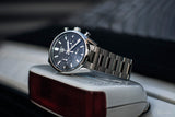 Tag Heuer Carrera Automatic Chronograph Black Dial Silver Steel Strap Watch for Men - CBK2110.BA0715
