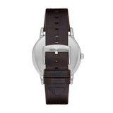 Emporio Armani Luigi Quartz Gray Dial Brown Leather Strap Watch For Men - AR1996