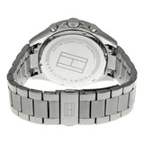 Tommy Hilfiger Luke Chronograph Black Dial Silver Steel Strap Watch for Men - 1791104