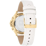 Tommy Hilfiger Brooklyn Quartz White Dial White Leather Strap Watch for Women - 1782018