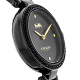 Coach Park Swarovski Crystals Black Dial Black Steel Strap Watch for Women - 14503564
