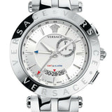 Versace Aion Chronograph White Dial Silver Steel Strap Watch for Men - VBR040017