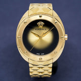Versace Shadov Quartz Gold Dial Gold Steel Strap Watch for Women - VEBM00618