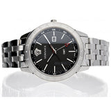 Versace Univers Analog Black Dial Silver Steel Strap Watch for Men - VEBK00418