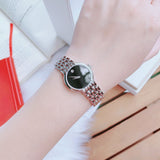 Movado Veturi Quartz Black Dial Silver Steel Strap Watch for Women - 0606338