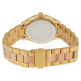 Michael Kors Mini Slim Runway Rose Gold Dial Two Tone Steel Strap Watch for Women - MK3650