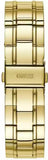 Guess Bedazzle Diamonds Gold Dial Gold Steel Strap Watch For Women - W1097L2